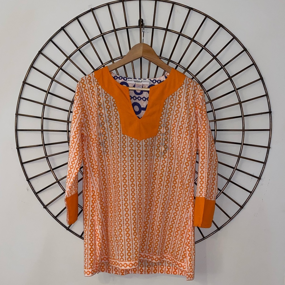 Gretchen Scott Designs Orange Tunic | Size Small